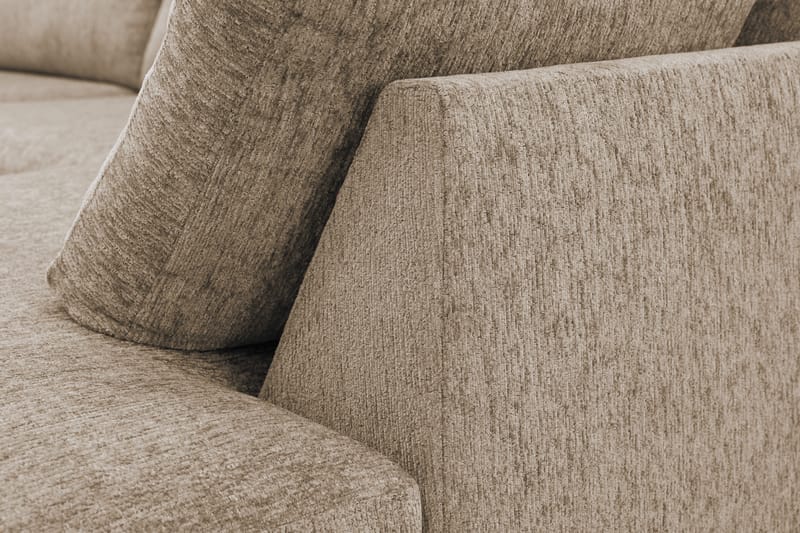 Scandi Djup 4-sits Soffa med Schäslong Höger i Chenille - Mörkbeige - Möbler - Vardagsrum - Soffor - Divansoffa & schäslong