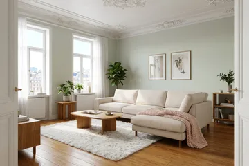 Scandi Djup 4-sits Soffa med Schäslong Höger i Manchester - Beige - Möbler - Vardagsrum - Soffor - Divansoffa & schäslong
