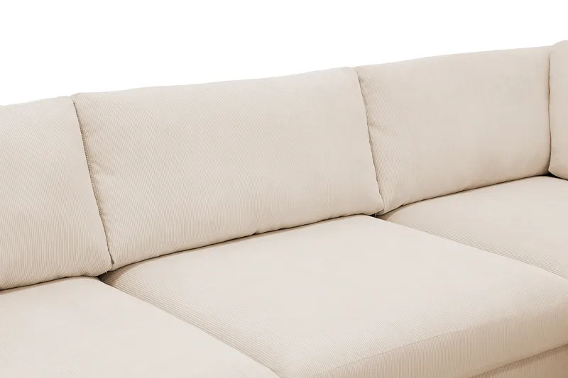 Scandi Djup 4-sits Soffa med Schäslong Höger i Manchester - Beige - Möbler - Vardagsrum - Soffor - Divansoffa & schäslong