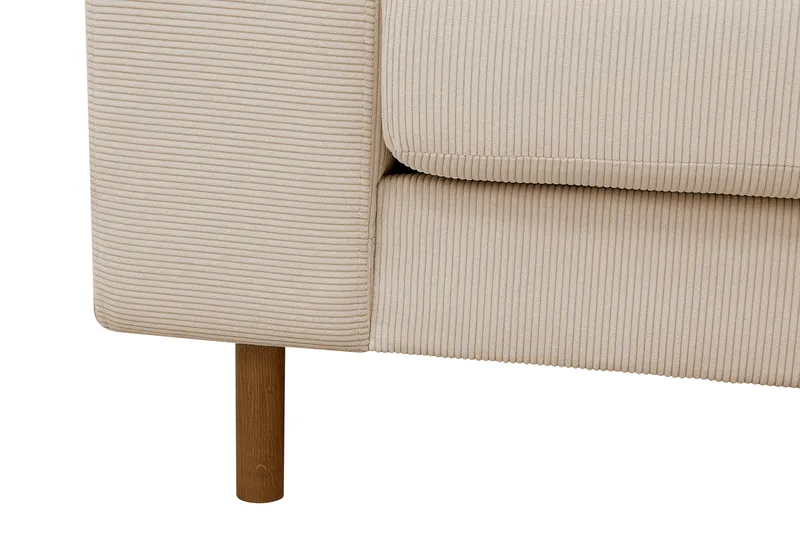Scandi Djup 4-sits Soffa med Schäslong Höger i Manchester - Beige - Möbler - Vardagsrum - Soffor - Divansoffa & schäslong