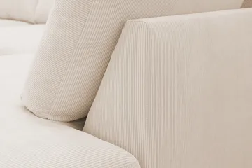 Scandi Djup 4-sits Soffa med Schäslong Höger i Manchester - Beige - Möbler - Vardagsrum - Soffor - Divansoffa & schäslong