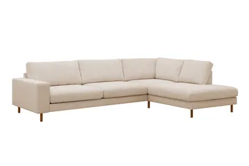Scandi Djup 4-sits Soffa med Schäslong Höger i Manchester - Beige - Möbler - Vardagsrum - Soffor - Divansoffa & schäslong