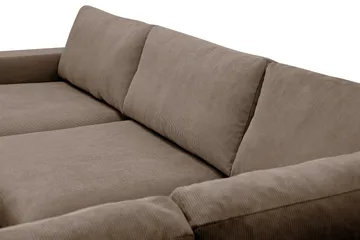 Scandi Djup 4-sits Soffa med Schäslong Höger i Manchester - Brun - Möbler - Vardagsrum - Soffor - Divansoffa & schäslong