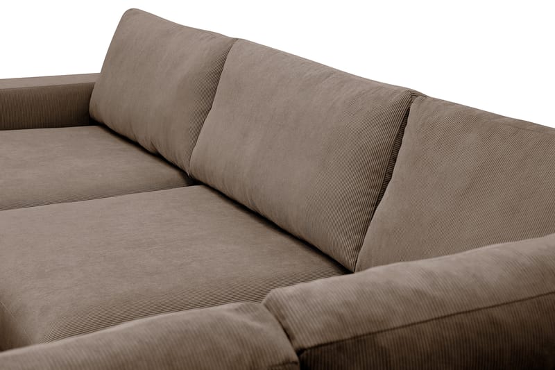 Scandi Djup 4-sits Soffa med Schäslong Höger i Manchester - Brun - Möbler - Vardagsrum - Soffor - Divansoffa & schäslong