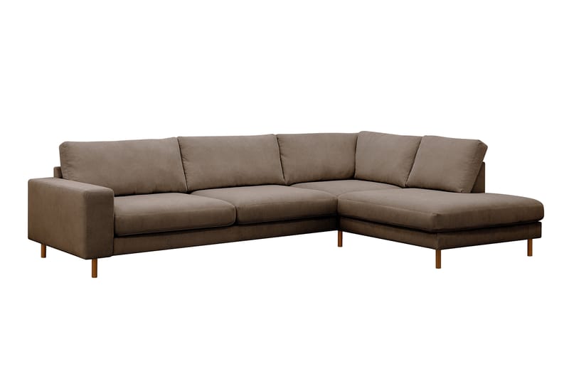 Scandi Djup 4-sits Soffa med Schäslong Höger i Manchester - Brun - Möbler - Vardagsrum - Soffor - Divansoffa & schäslong