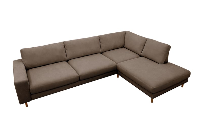 Scandi Djup 4-sits Soffa med Schäslong Höger i Manchester - Brun - Möbler - Vardagsrum - Soffor - Divansoffa & schäslong