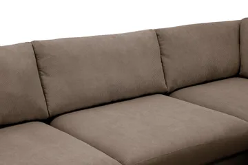 Scandi Djup 4-sits Soffa med Schäslong Höger i Manchester - Brun - Möbler - Vardagsrum - Soffor - Divansoffa & schäslong