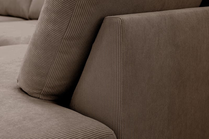 Scandi Djup 4-sits Soffa med Schäslong Höger i Manchester - Brun - Möbler - Vardagsrum - Soffor - Divansoffa & schäslong
