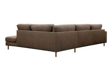 Scandi Djup 4-sits Soffa med Schäslong Höger i Manchester - Brun - Möbler - Vardagsrum - Soffor - Divansoffa & schäslong