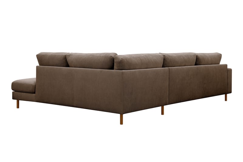 Scandi Djup 4-sits Soffa med Schäslong Höger i Manchester - Brun - Möbler - Vardagsrum - Soffor - Divansoffa & schäslong