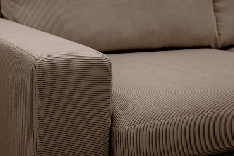 Scandi Djup 4-sits Soffa med Schäslong Höger i Manchester - Brun - Möbler - Vardagsrum - Soffor - Divansoffa & schäslong