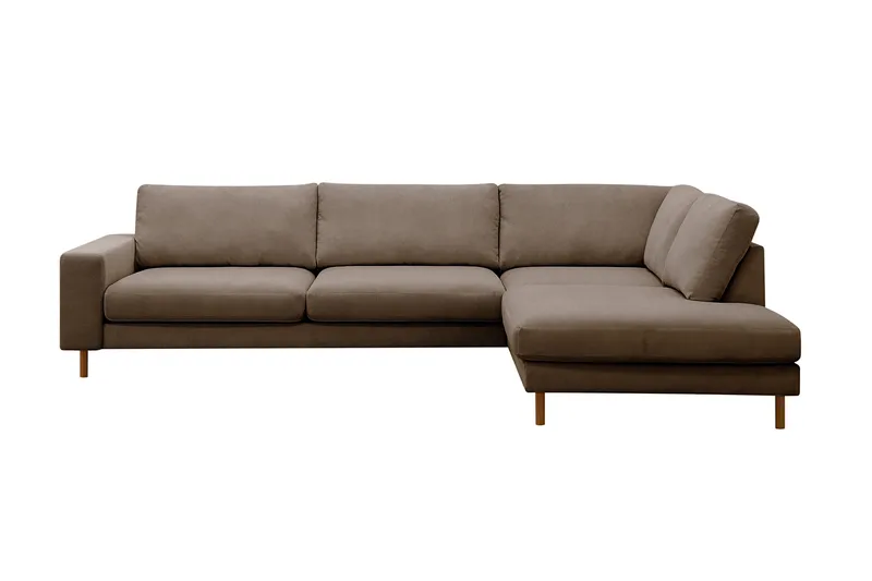 Scandi Djup 4-sits Soffa med Schäslong Höger i Manchester, Brun