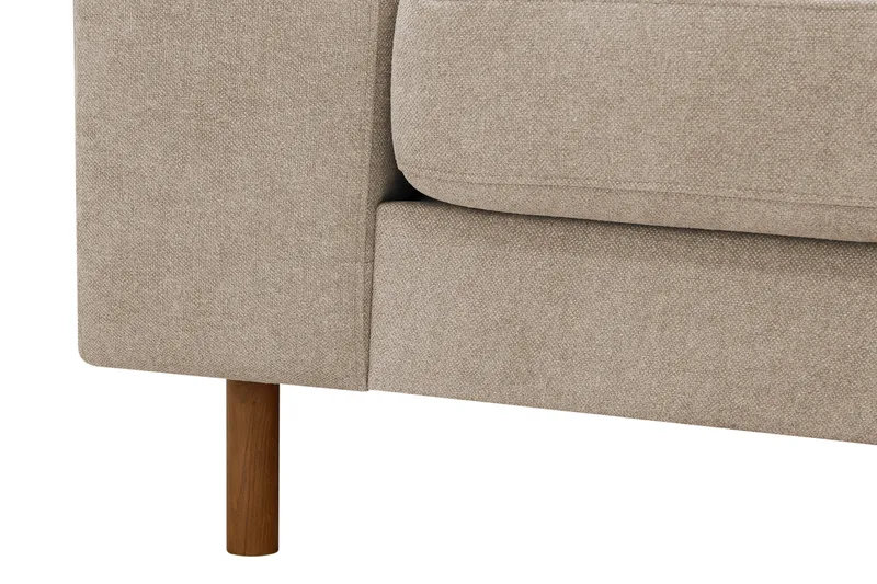 Scandi Djup 4-sits Soffa med Schäslong Höger i Tyg - Beige - Möbler - Vardagsrum - Soffor - Divansoffa & schäslong