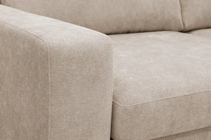 Scandi Djup 4-sits Soffa med Schäslong Höger i Tyg - Beige - Möbler - Vardagsrum - Soffor - Divansoffa & schäslong