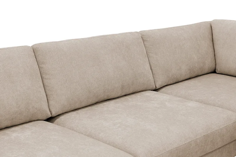 Scandi Djup 4-sits Soffa med Schäslong Höger i Tyg - Beige - Möbler - Vardagsrum - Soffor - Divansoffa & schäslong