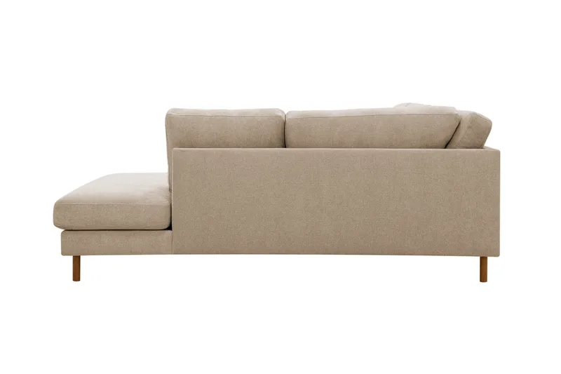 Scandi Djup 4-sits Soffa med Schäslong Höger i Tyg - Beige - Möbler - Vardagsrum - Soffor - Divansoffa & schäslong