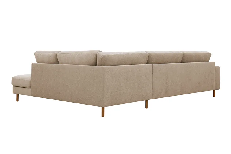 Scandi Djup 4-sits Soffa med Schäslong Höger i Tyg - Beige - Möbler - Vardagsrum - Soffor - Divansoffa & schäslong