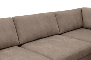 Scandi Djup 4-sits Soffa med Schäslong Höger i Tyg - Mörkbrun - Möbler - Vardagsrum - Soffor - Divansoffa & schäslong