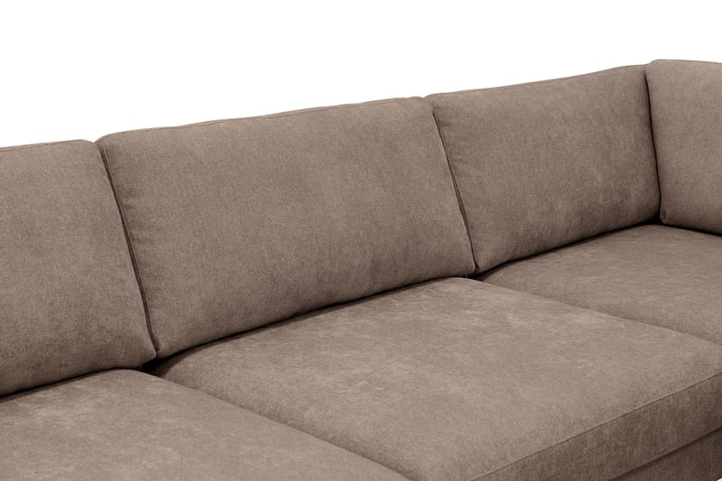 Scandi Djup 4-sits Soffa med Schäslong Höger i Tyg - Mörkbrun - Möbler - Vardagsrum - Soffor - Divansoffa & schäslong