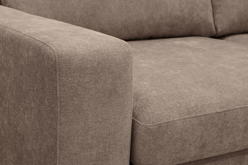 Scandi Djup 4-sits Soffa med Schäslong Höger i Tyg - Mörkbrun - Möbler - Vardagsrum - Soffor - Divansoffa & schäslong