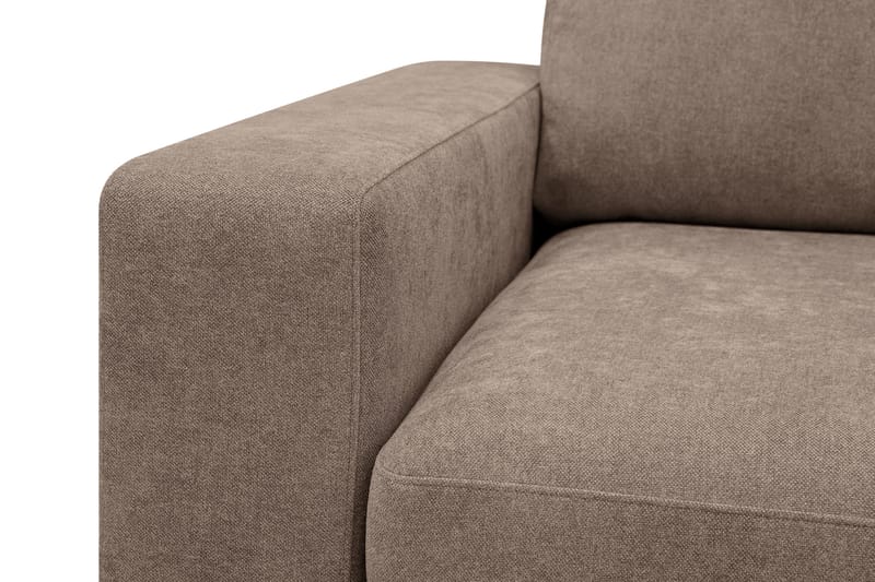 Scandi Djup 4-sits Soffa med Schäslong Höger i Tyg - Mörkbrun - Möbler - Vardagsrum - Soffor - Divansoffa & schäslong