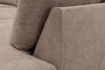 Scandi Djup 4-sits Soffa med Schäslong Höger i Tyg - Mörkbrun - Möbler - Vardagsrum - Soffor - Divansoffa & schäslong