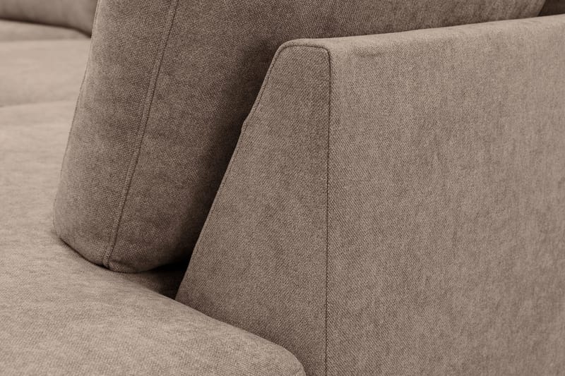 Scandi Djup 4-sits Soffa med Schäslong Höger i Tyg - Mörkbrun - Möbler - Vardagsrum - Soffor - Divansoffa & schäslong