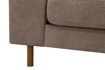 Scandi Djup 4-sits Soffa med Schäslong Höger i Tyg - Mörkbrun - Möbler - Vardagsrum - Soffor - Divansoffa & schäslong
