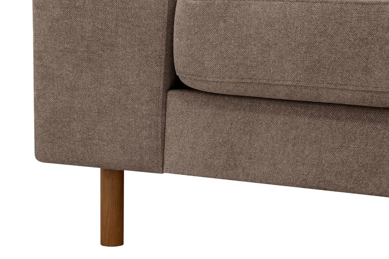 Scandi Djup 4-sits Soffa med Schäslong Höger i Tyg - Mörkbrun - Möbler - Vardagsrum - Soffor - Divansoffa & schäslong