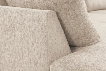 Scandi Djup 4-sits Soffa med Schäslong Vänster i Chenille - Beige - Möbler - Vardagsrum - Soffor - Divansoffa & schäslong