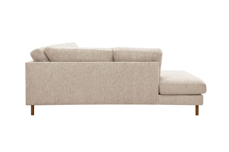 Scandi Djup 4-sits Soffa med Schäslong Vänster i Chenille - Beige - Möbler - Vardagsrum - Soffor - Divansoffa & schäslong