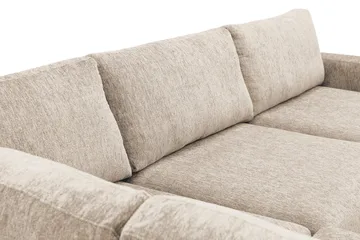 Scandi Djup 4-sits Soffa med Schäslong Vänster i Chenille - Beige - Möbler - Vardagsrum - Soffor - Divansoffa & schäslong