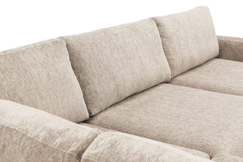 Scandi Djup 4-sits Soffa med Schäslong Vänster i Chenille - Beige - Möbler - Vardagsrum - Soffor - Divansoffa & schäslong