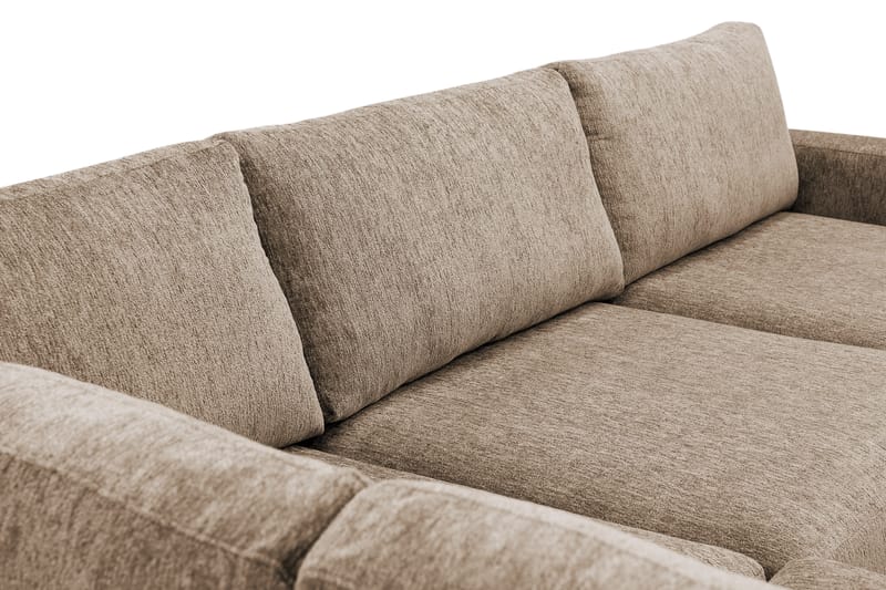 Scandi Djup 4-sits Soffa med Schäslong Vänster i Chenille - Brun - Möbler - Vardagsrum - Soffor - Divansoffa & schäslong