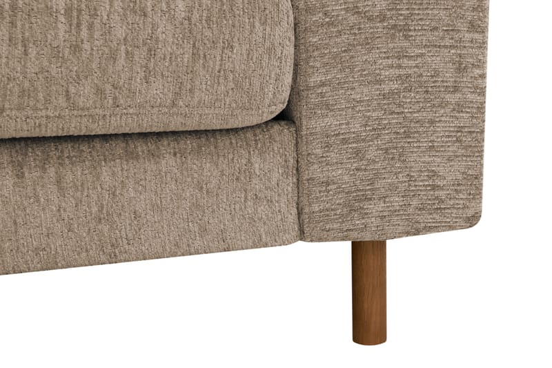 Scandi Djup 4-sits Soffa med Schäslong Vänster i Chenille - Brun - Möbler - Vardagsrum - Soffor - Divansoffa & schäslong