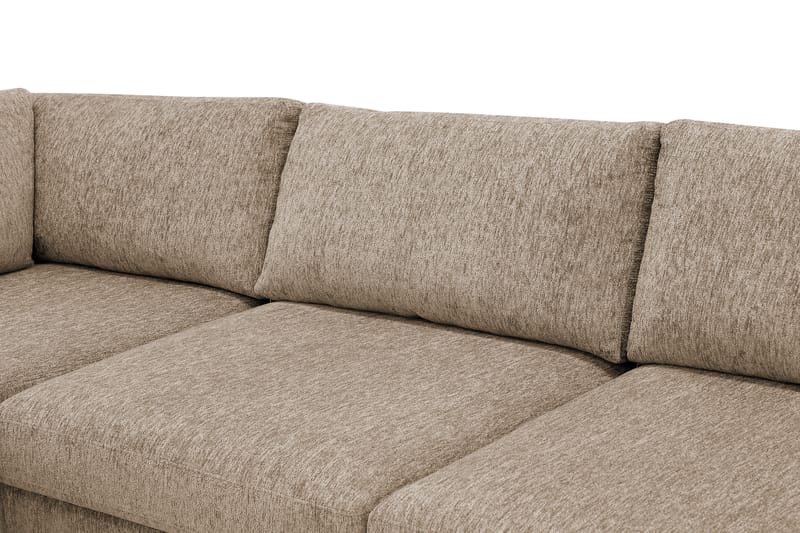 Scandi Djup 4-sits Soffa med Schäslong Vänster i Chenille - Brun - Möbler - Vardagsrum - Soffor - Divansoffa & schäslong