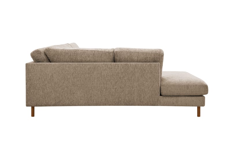 Scandi Djup 4-sits Soffa med Schäslong Vänster i Chenille - Brun - Möbler - Vardagsrum - Soffor - Divansoffa & schäslong
