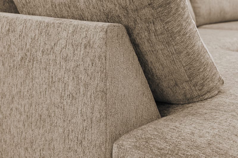 Scandi Djup 4-sits Soffa med Schäslong Vänster i Chenille - Brun - Möbler - Vardagsrum - Soffor - Divansoffa & schäslong