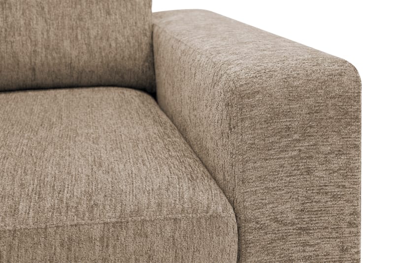 Scandi Djup 4-sits Soffa med Schäslong Vänster i Chenille - Brun - Möbler - Vardagsrum - Soffor - Divansoffa & schäslong