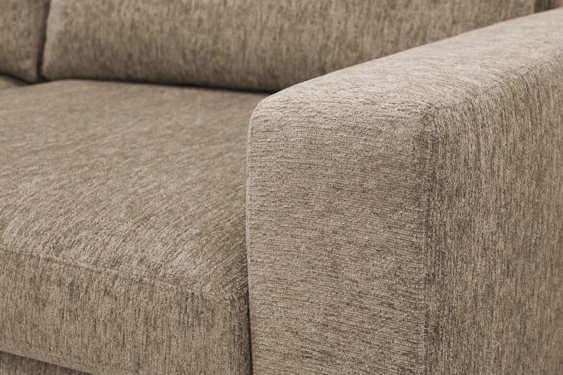 Scandi Djup 4-sits Soffa med Schäslong Vänster i Chenille - Brun - Möbler - Vardagsrum - Soffor - Divansoffa & schäslong