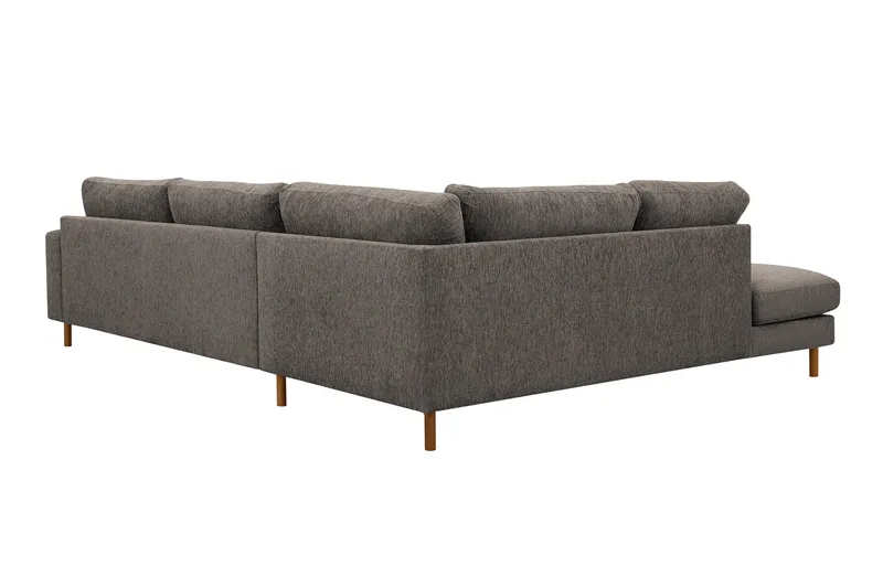 Scandi Djup 4-sits Soffa med Schäslong Vänster i Chenille - Grå - Möbler - Vardagsrum - Soffor - Divansoffa & schäslong