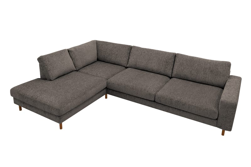 Scandi Djup 4-sits Soffa med Schäslong Vänster i Chenille - Grå - Möbler - Vardagsrum - Soffor - Divansoffa & schäslong