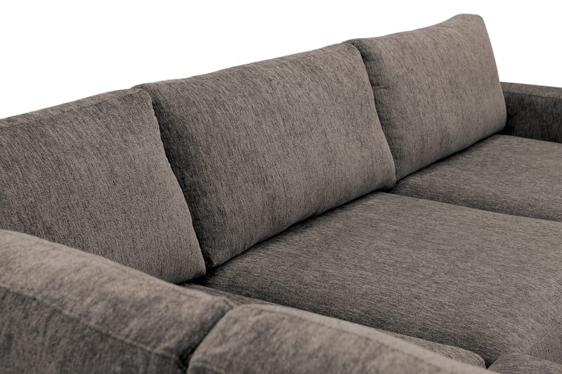 Scandi Djup 4-sits Soffa med Schäslong Vänster i Chenille - Grå - Möbler - Vardagsrum - Soffor - Divansoffa & schäslong