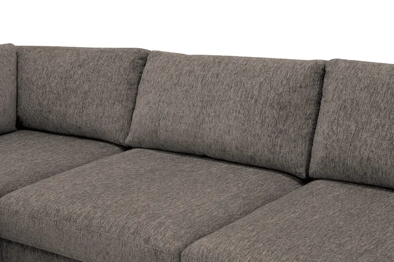 Scandi Djup 4-sits Soffa med Schäslong Vänster i Chenille - Grå - Möbler - Vardagsrum - Soffor - Divansoffa & schäslong