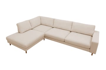 Scandi Djup 4-sits Soffa med Schäslong Vänster i Manchester - Beige - Möbler - Vardagsrum - Soffor - Divansoffa & schäslong