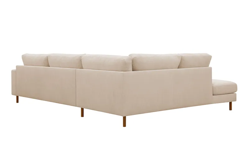 Scandi Djup 4-sits Soffa med Schäslong Vänster i Manchester - Beige - Möbler - Vardagsrum - Soffor - Divansoffa & schäslong