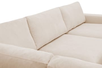 Scandi Djup 4-sits Soffa med Schäslong Vänster i Manchester - Beige - Möbler - Vardagsrum - Soffor - Divansoffa & schäslong