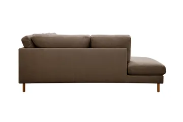 Scandi Djup 4-sits Soffa med Schäslong Vänster i Manchester - Brun - Möbler - Vardagsrum - Soffor - Divansoffa & schäslong