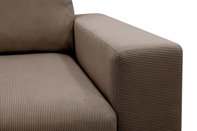 Scandi Djup 4-sits Soffa med Schäslong Vänster i Manchester - Brun - Möbler - Vardagsrum - Soffor - Divansoffa & schäslong