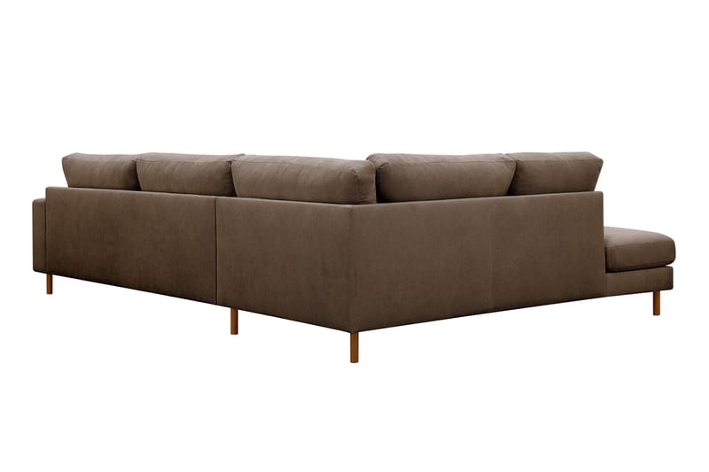 Scandi Djup 4-sits Soffa med Schäslong Vänster i Manchester - Brun - Möbler - Vardagsrum - Soffor - Divansoffa & schäslong